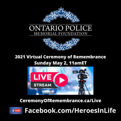 2021 virtual ceremony of remembrance poster