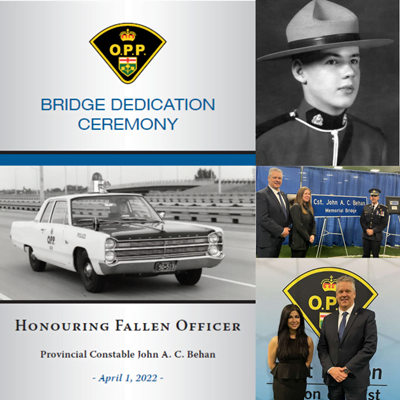 Bridge dedication ceremony poster