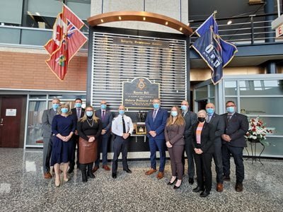 CCT and OPPA in front of the honour wall