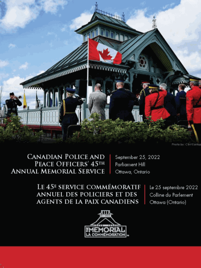 Canadian police and peace officers memorial 2022