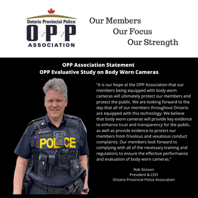 OPP evaluates body cameras poster