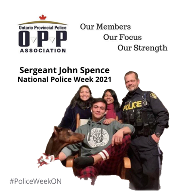 Sergeant John Spence with his kids
