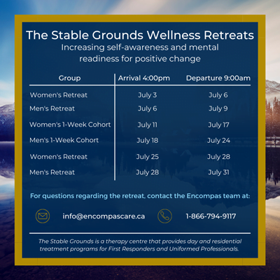Stable Grounds wellness retreat poster