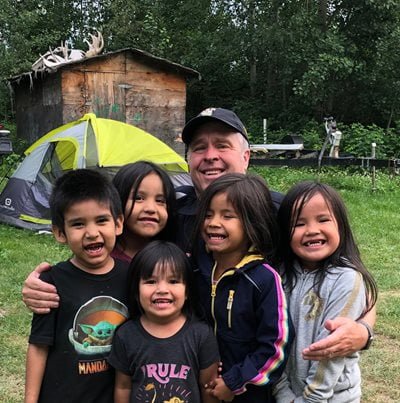 OPP Sergeant Steven Large with children