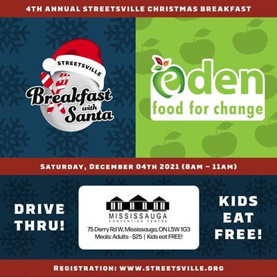 Streetsville breakfast with santa poster