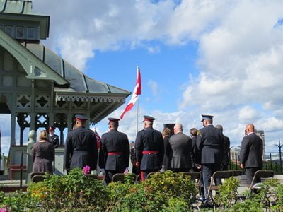 Officers at the assembly