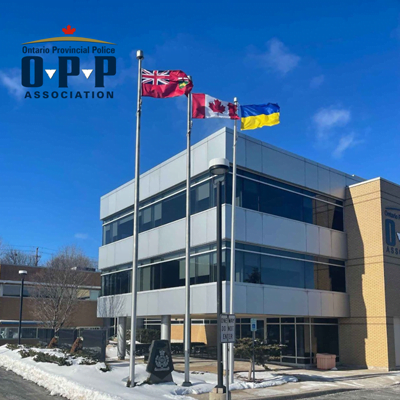 OPP raises Ukrainian flag at the head office