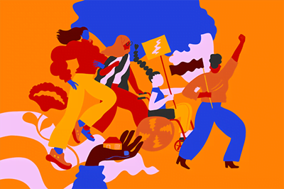 End the violence banner