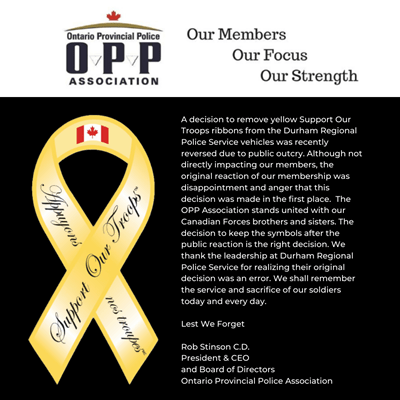 OPPA supports our troops poster