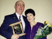 Phil accepting his award
