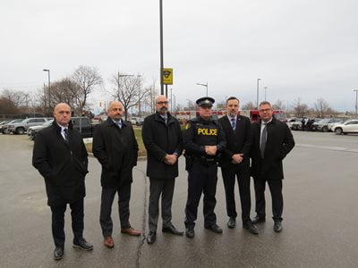 LtoR TPA President Jon Reid, OPPA President John Cerasuolo, OPPA VP David Sabatini, Sergeant Ed Sanchuk, PAO President Mark Baxter, OPPA Director Mike Adair