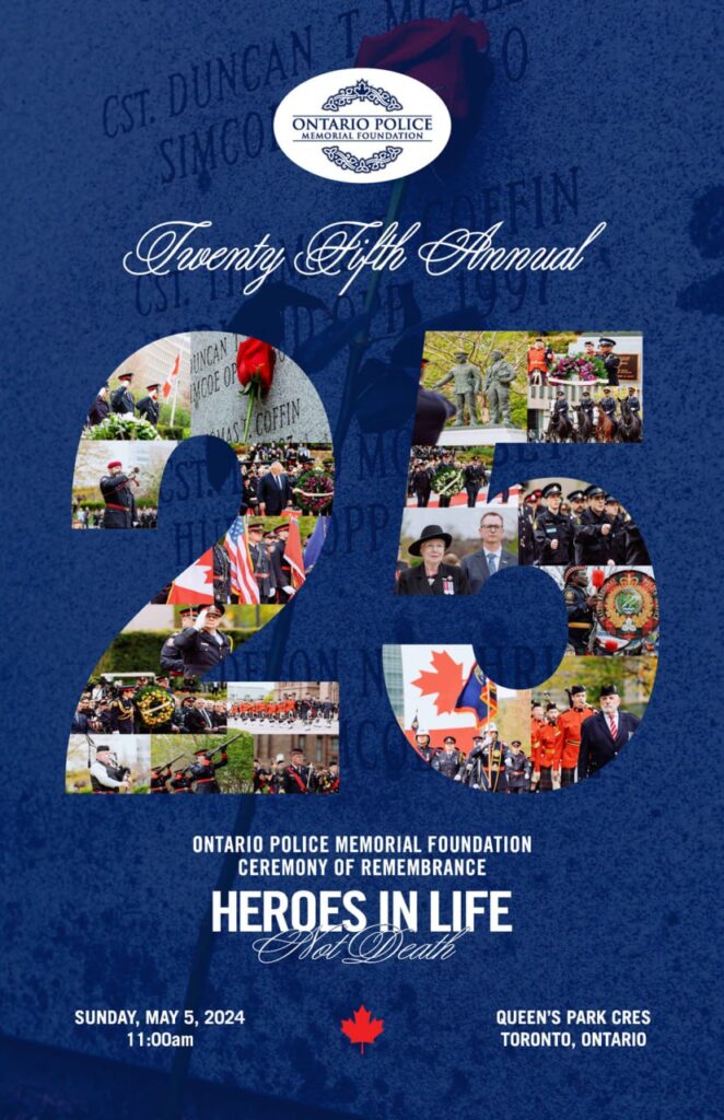 Ontario Police Memorial Ceremony of Remembrance 25th Anniversary (2024)